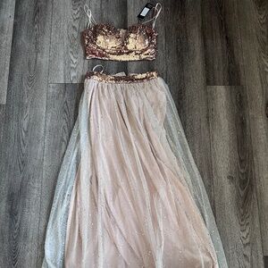 2 piece evening wear